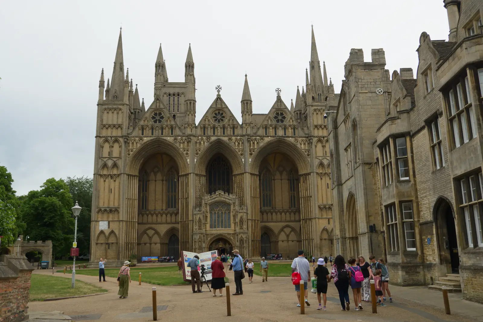Peterborough Cathedral's grand entrance portico, from A Postcard From Peterborough, Cambridgeshire - 29th May 2026