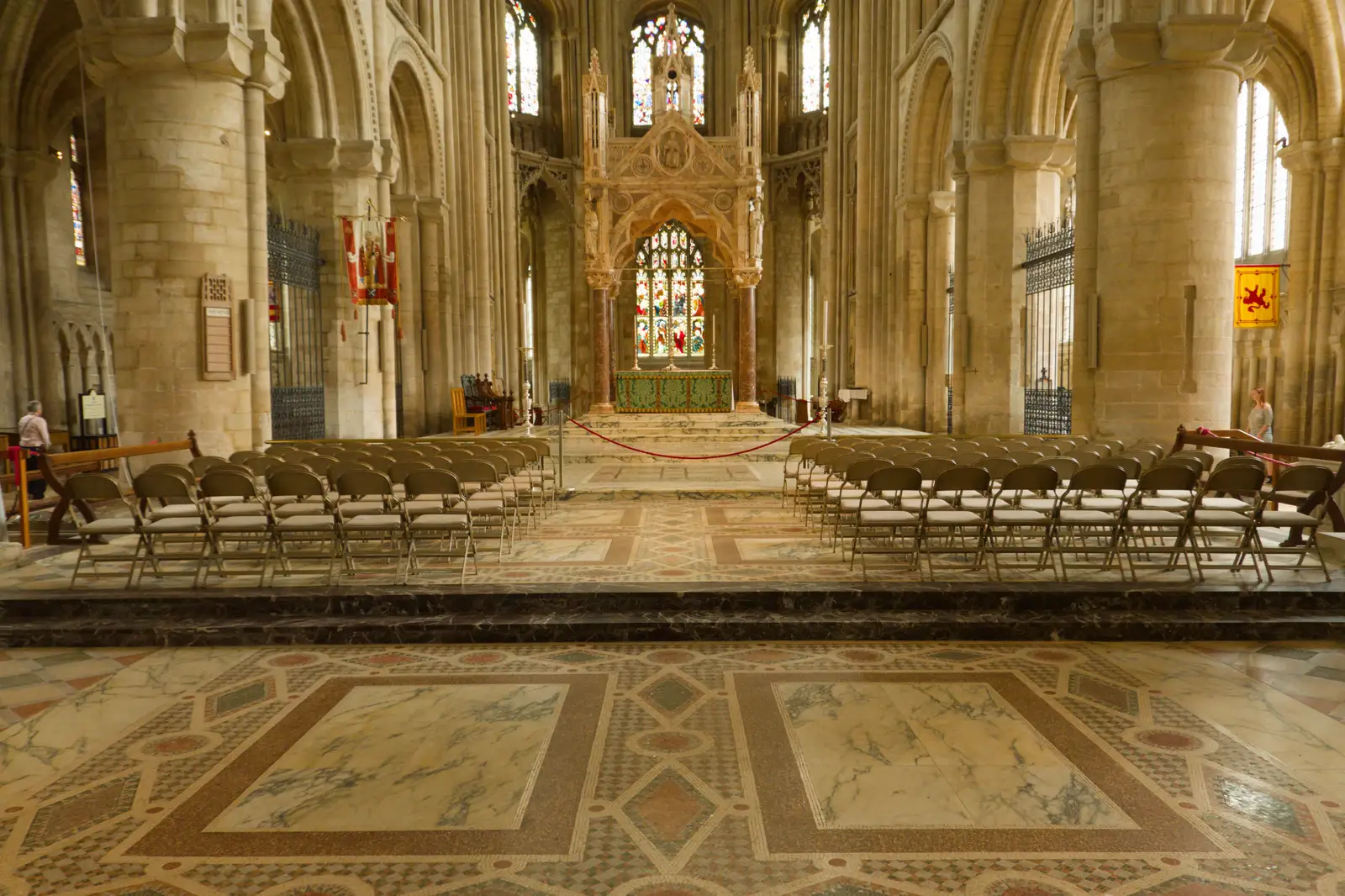 Unusual fancy tiled floor at the crossing, from A Postcard From Peterborough, Cambridgeshire - 29th May 2026