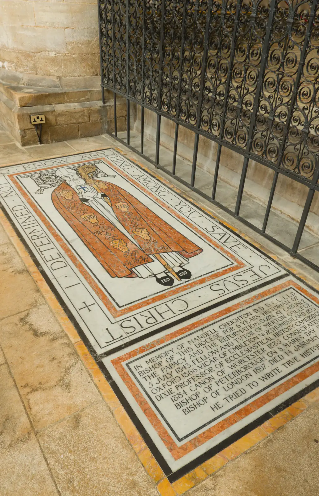 A memorial to Bishop Mandell Creighton, from A Postcard From Peterborough, Cambridgeshire - 29th May 2026