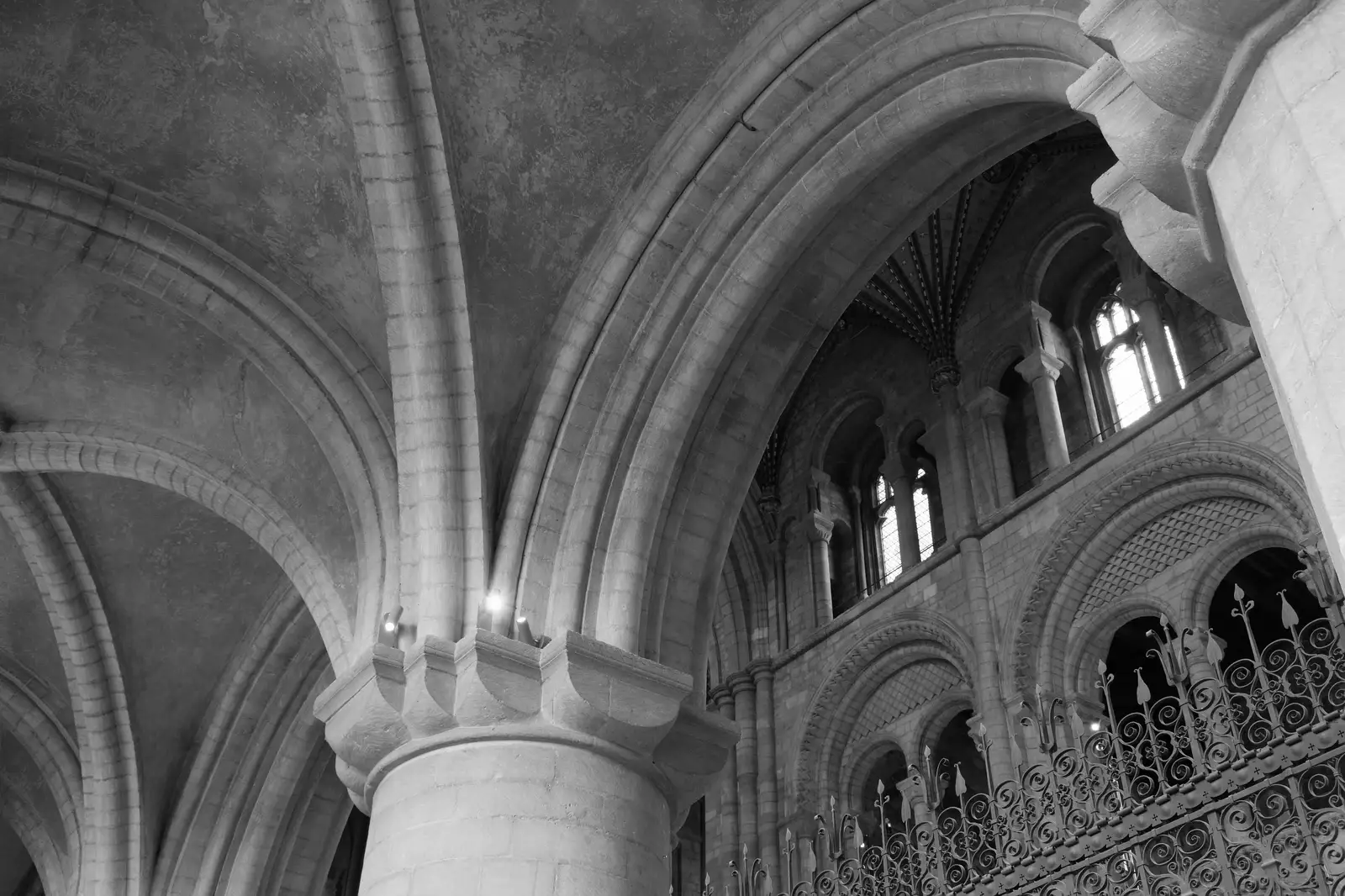 Capitals and arcades in black and white, from A Postcard From Peterborough, Cambridgeshire - 29th May 2026