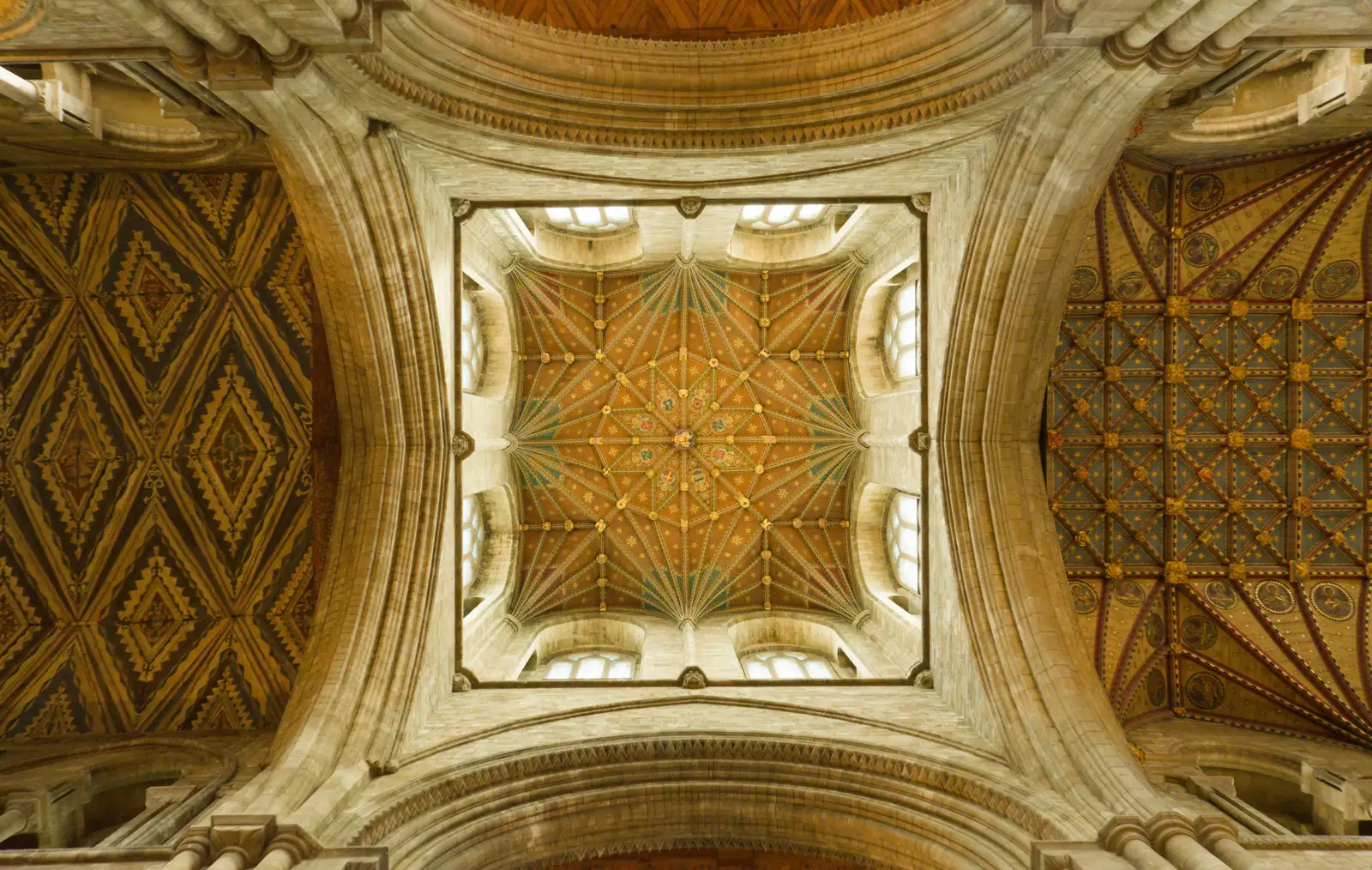 Looking right up at the crossing, from A Postcard From Peterborough, Cambridgeshire - 29th May 2026