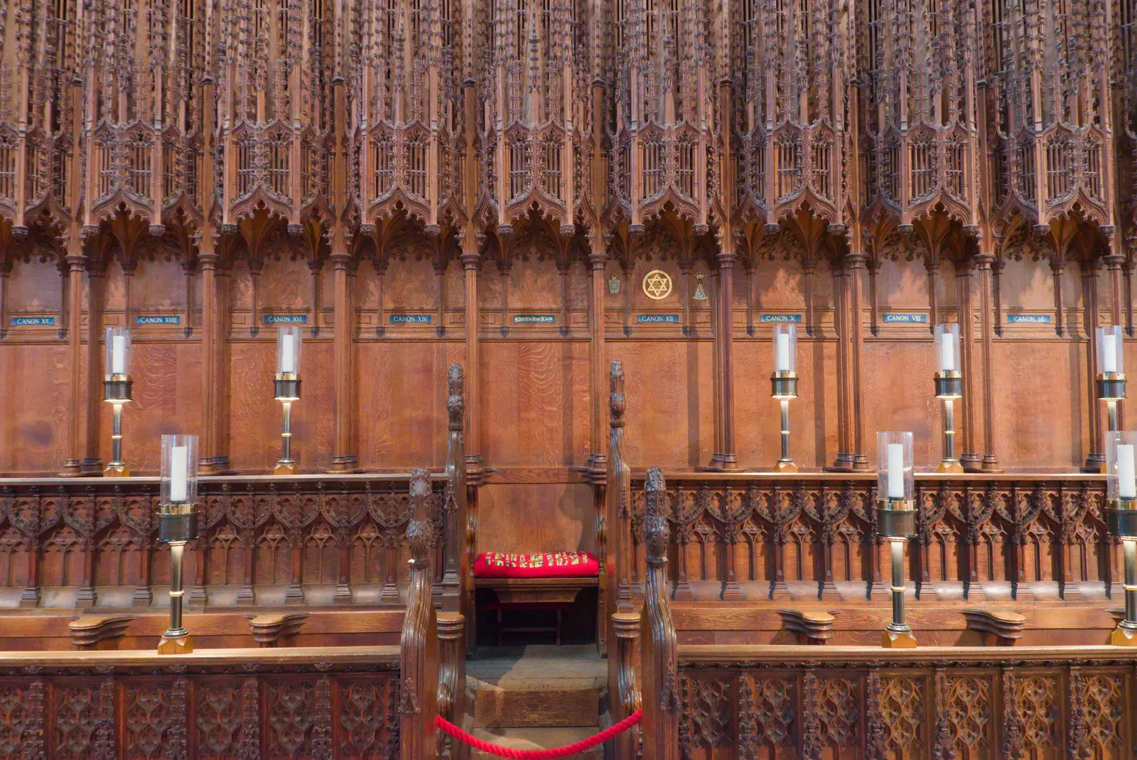 The intricate carving of the choir, from A Postcard From Peterborough, Cambridgeshire - 29th May 2026