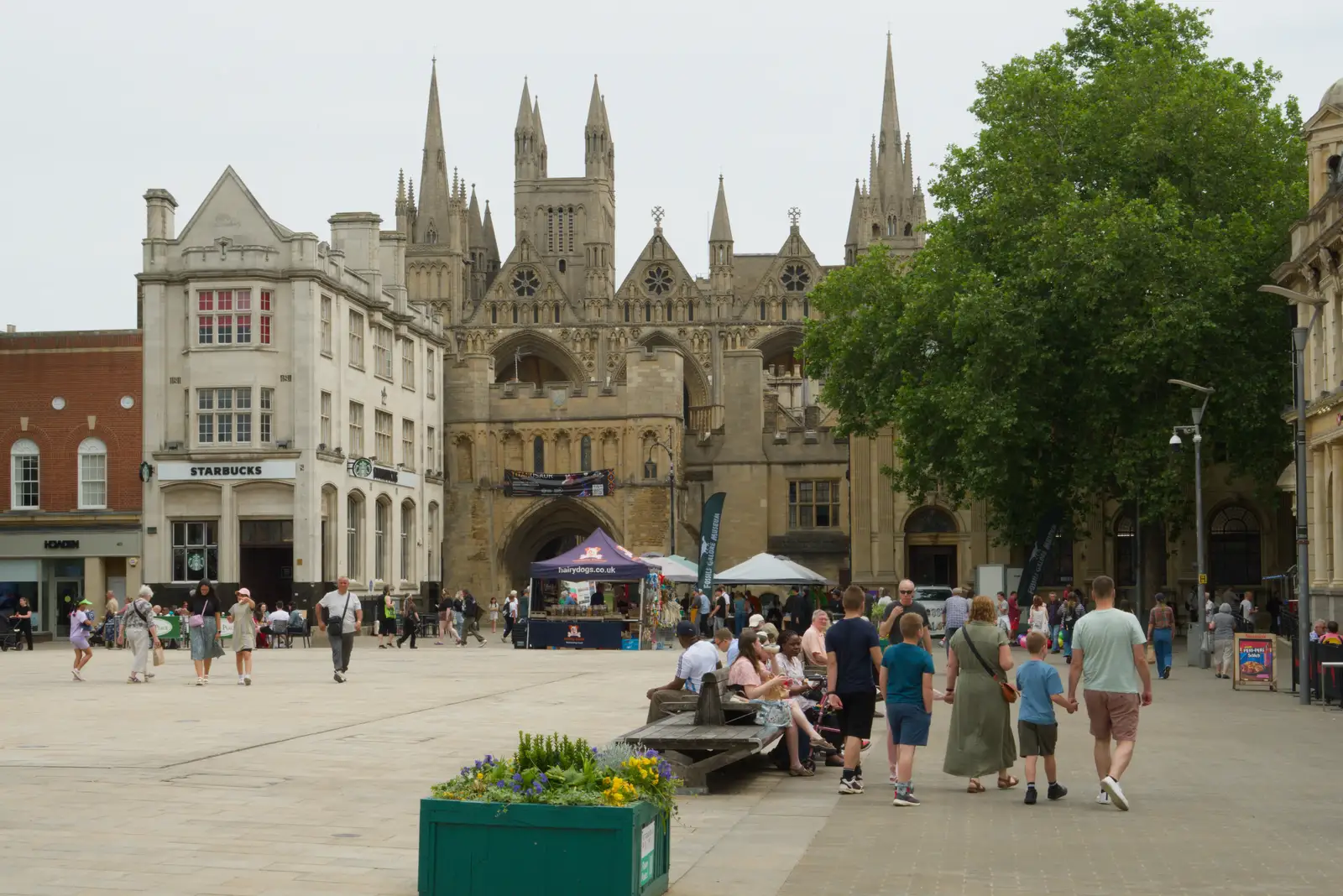 Cathedral Square and the Great Gateway, from A Postcard From Peterborough, Cambridgeshire - 29th May 2026
