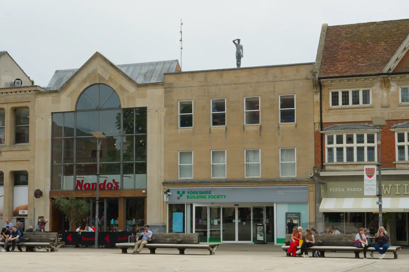 There's a statue on a building-society roof, from A Postcard From Peterborough, Cambridgeshire - 29th May 2026