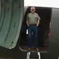 Clive grins, Flying to Cherbourg on a C-47 Dakota, Normandy, France - 1st June 2026