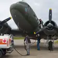 Pegasus the Dakota gets a fuel top-up, Flying to Cherbourg on a C-47 Dakota, Normandy, France - 1st June 2026