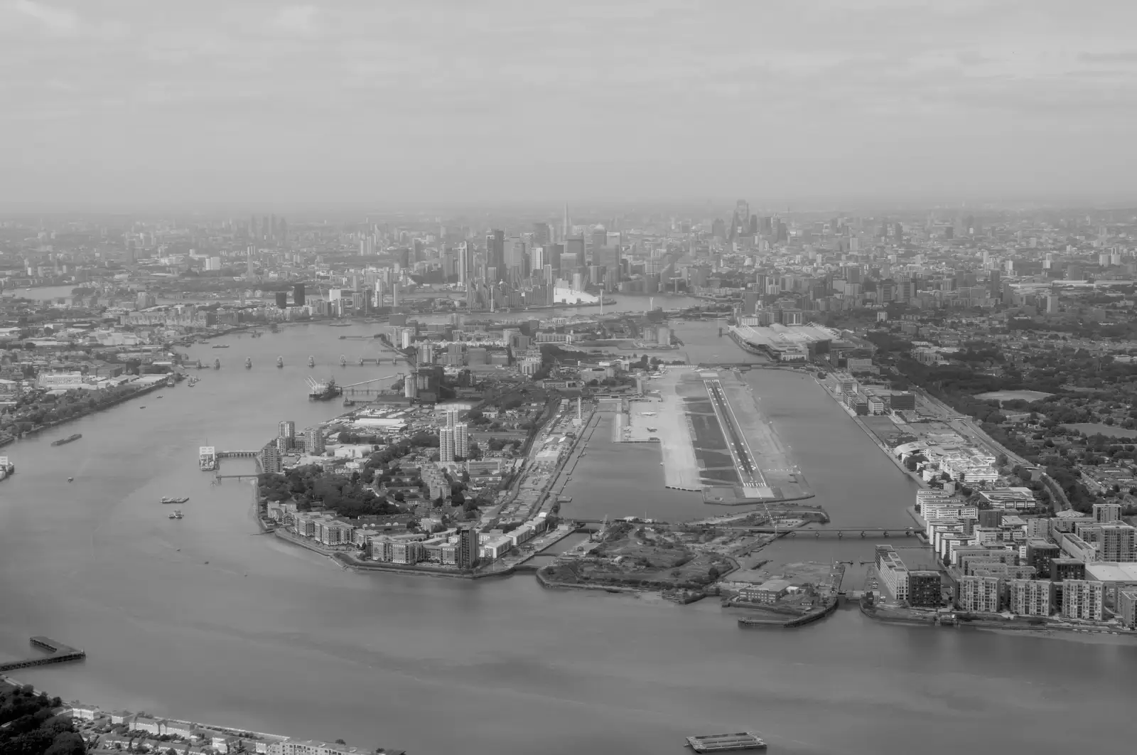 London City Airport from about 1500 feet, from Flying to Cherbourg on a C-47 Dakota, Normandy, France - 1st June 2026