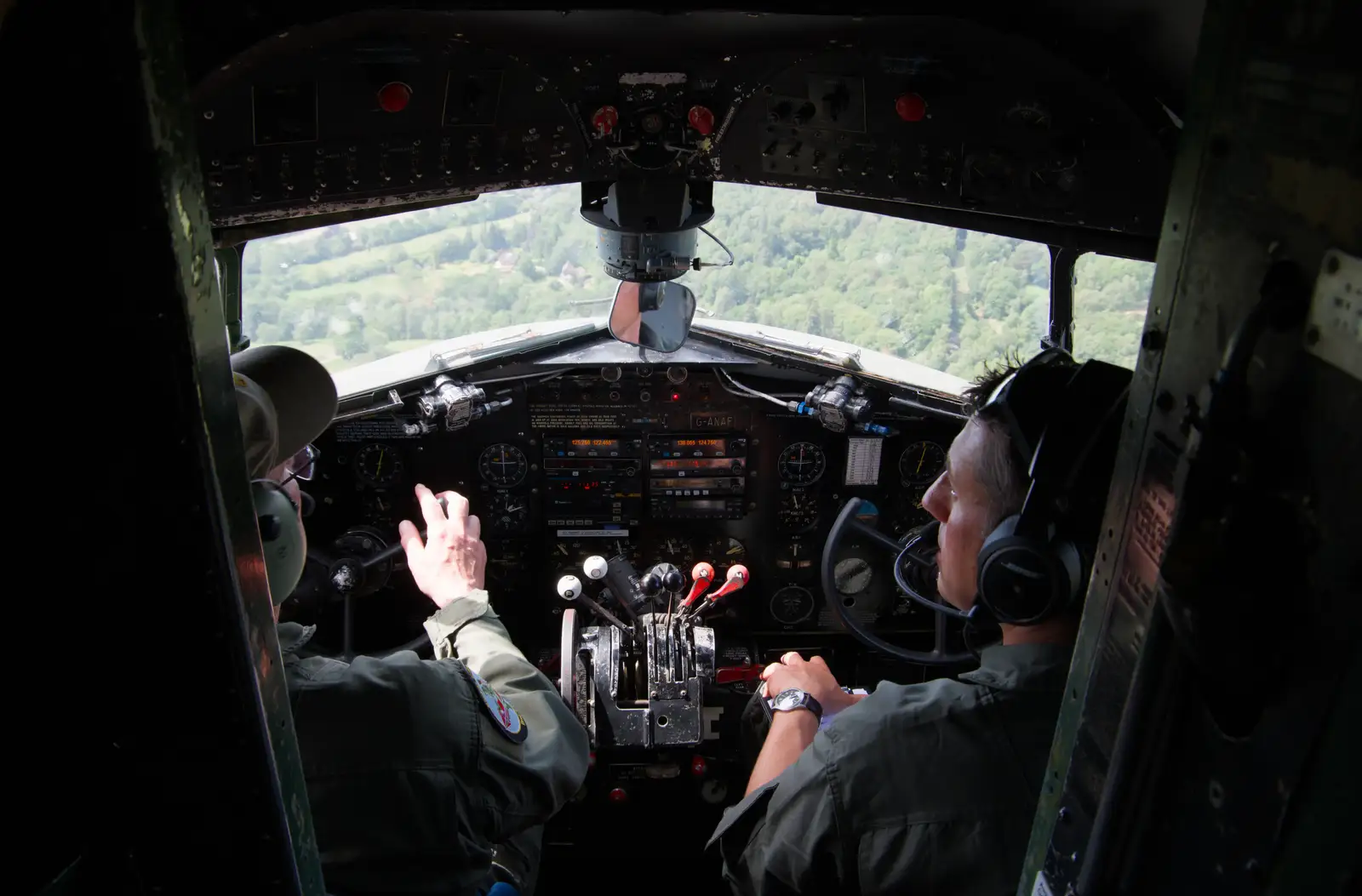 A view of the flight deck, from Flying to Cherbourg on a C-47 Dakota, Normandy, France - 1st June 2026
