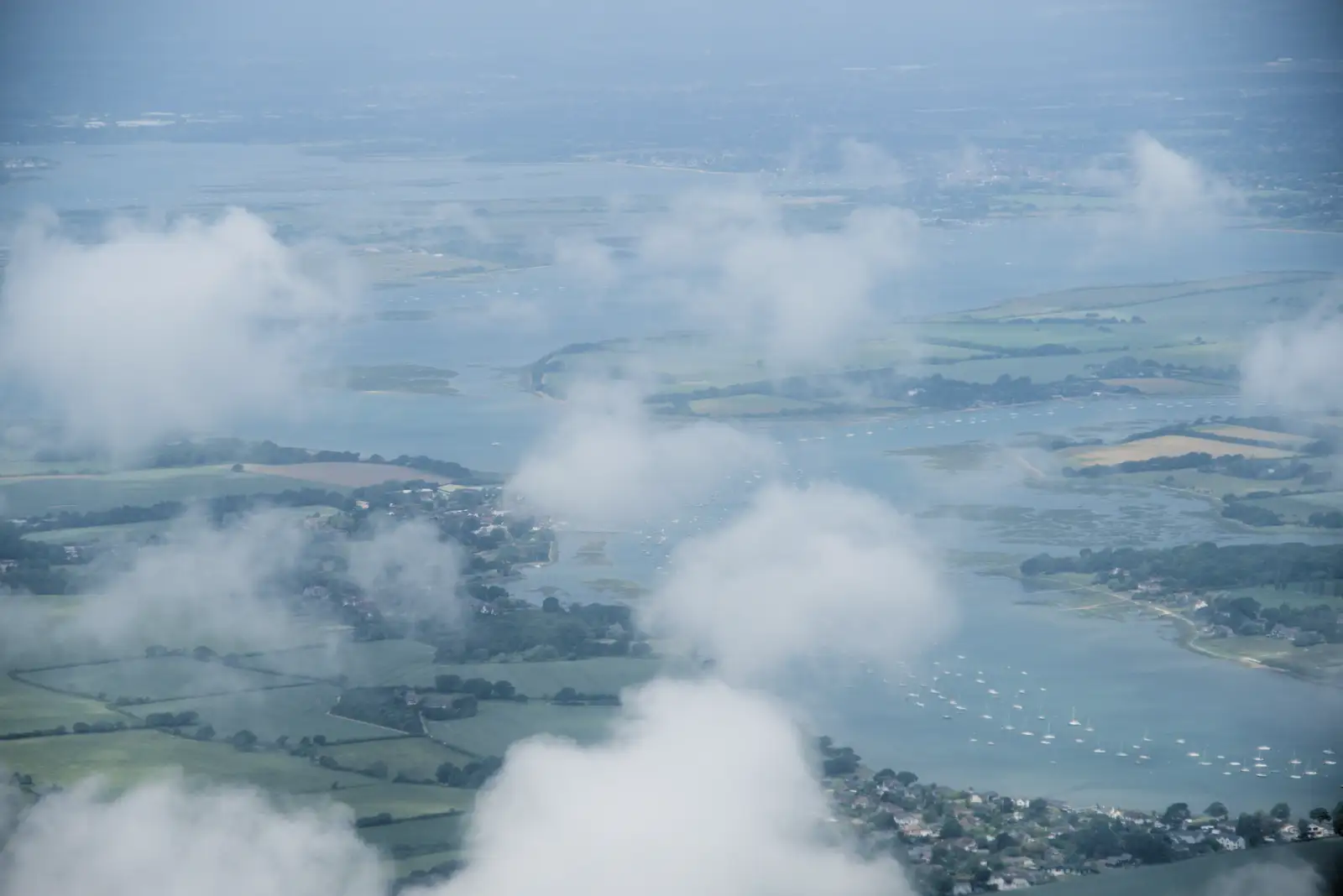 The rivers and estuaries of Chichester, from Flying to Cherbourg on a C-47 Dakota, Normandy, France - 1st June 2026