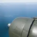 Calm blue ocean under the plane, Flying to Cherbourg on a C-47 Dakota, Normandy, France - 1st June 2026