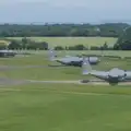 Three of the USAF's C-130 Hercules on the stands, Flying to Cherbourg on a C-47 Dakota, Normandy, France - 1st June 2026