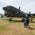 Robert hauls his case away, Flying to Cherbourg on a C-47 Dakota, Normandy, France - 1st June 2026