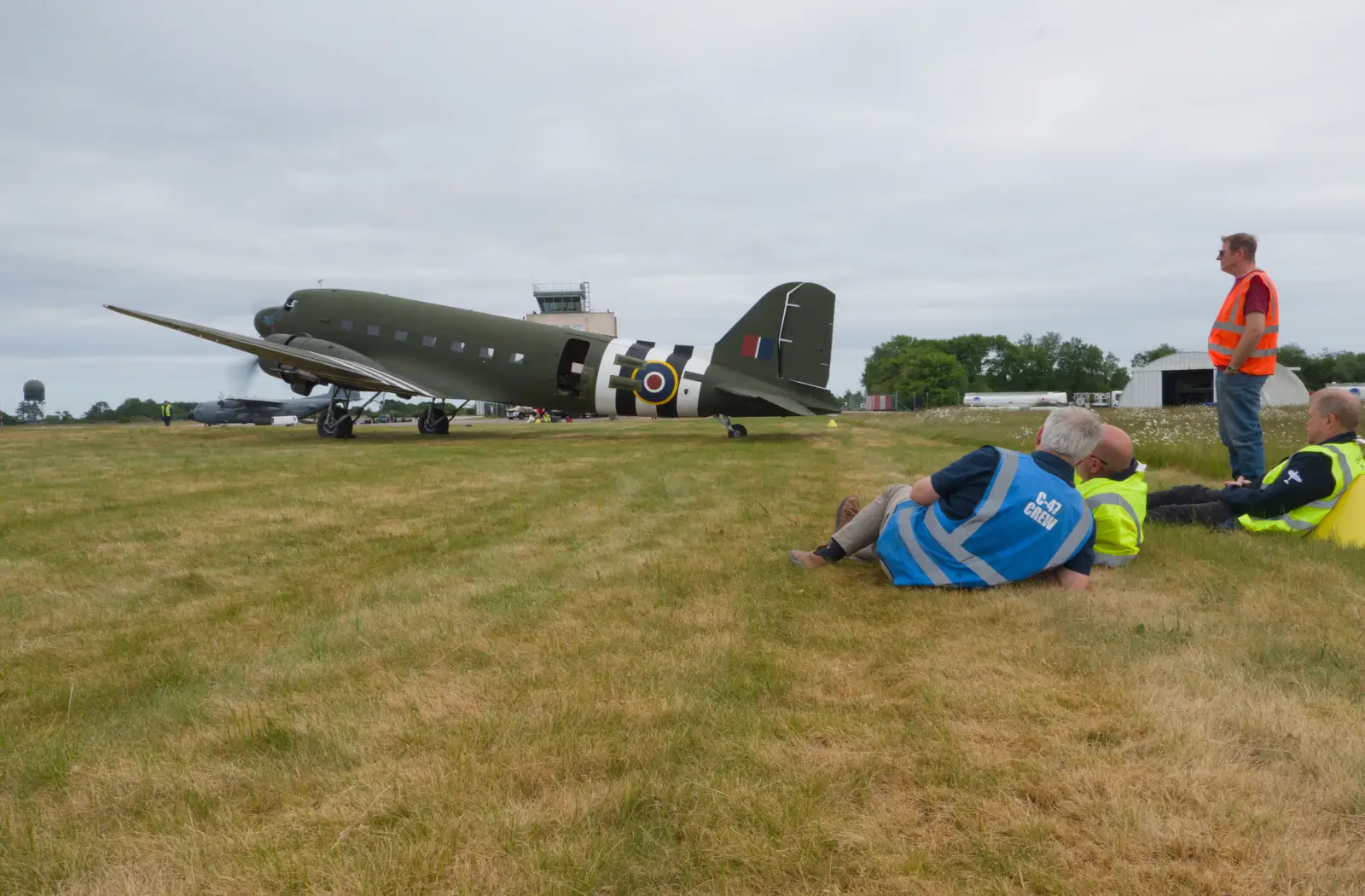 We hang around on the grass near the aircraft, from Flying to Cherbourg on a C-47 Dakota, Normandy, France - 1st June 2026