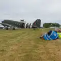 We hang around on the grass near the aircraft, Flying to Cherbourg on a C-47 Dakota, Normandy, France - 1st June 2026