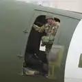 A parachutist looks out from Pegasus's door, Flying to Cherbourg on a C-47 Dakota, Normandy, France - 1st June 2026