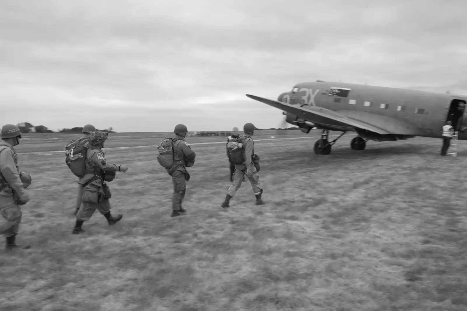 The parachutists march to Drag Em Oot, from Flying to Cherbourg on a C-47 Dakota, Normandy, France - 1st June 2026