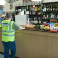 Clives gets a coffee from the airport café, Flying to Cherbourg on a C-47 Dakota, Normandy, France - 1st June 2026