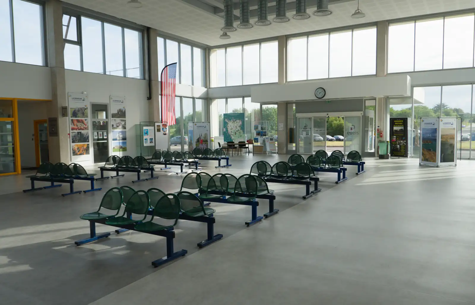 Cherbourg's terminal is empty for once, from Flying to Cherbourg on a C-47 Dakota, Normandy, France - 1st June 2026