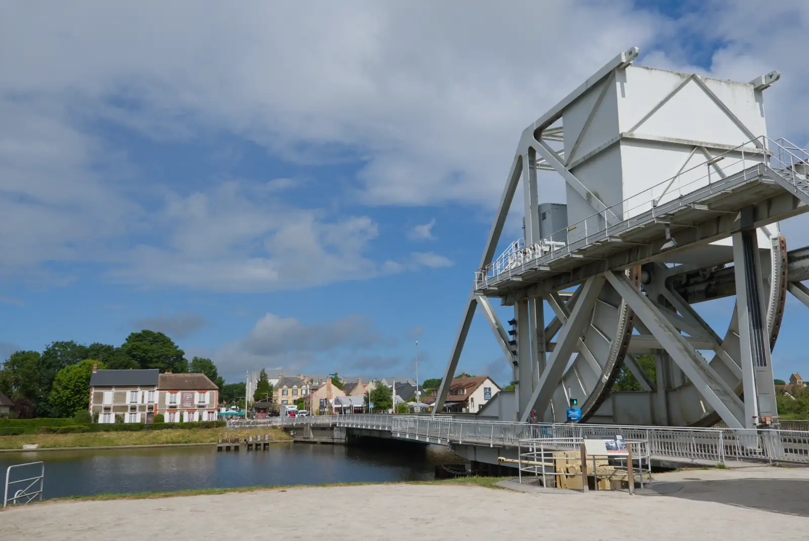 A view over the new Pegasus bridge, from Pegasus Bridge, the British Memorial and Arromaches, Normandy - 2nd June 2026