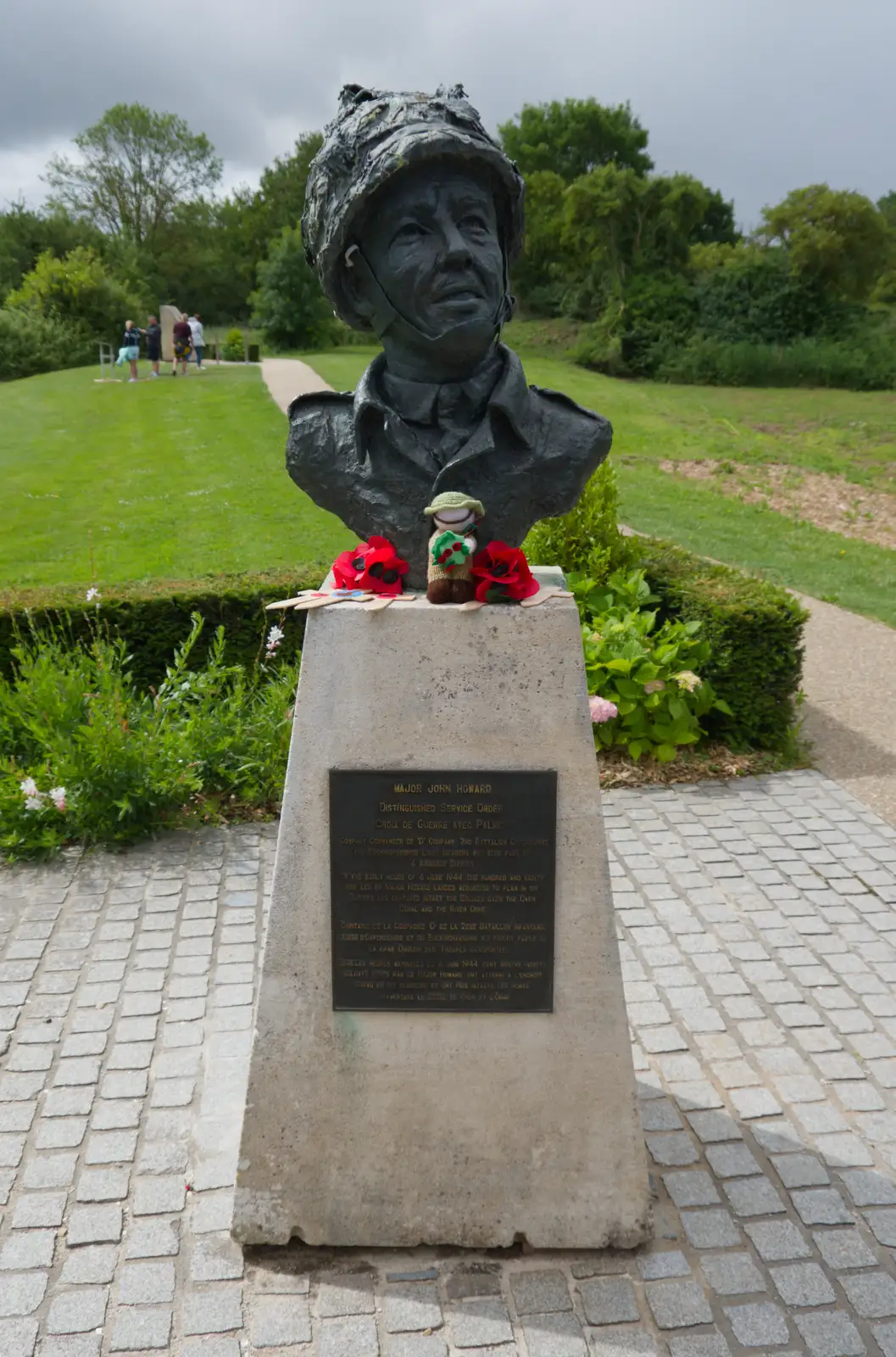 The memorial to Major John Howard, from Pegasus Bridge, the British Memorial and Arromaches, Normandy - 2nd June 2026