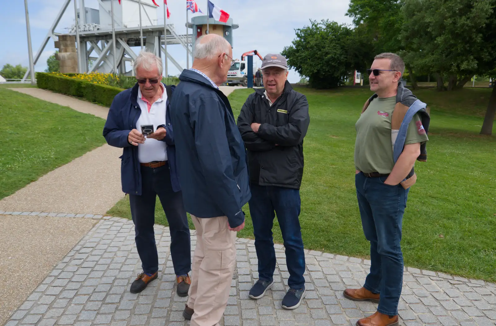 Milling around near Pegasus Bridge, from Pegasus Bridge, the British Memorial and Arromaches, Normandy - 2nd June 2026