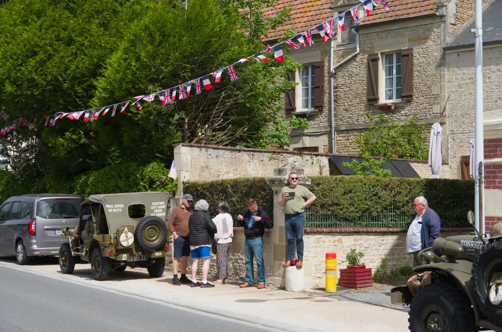 Clive waits for a photo, from Pegasus Bridge, the British Memorial and Arromaches, Normandy - 2nd June 2026