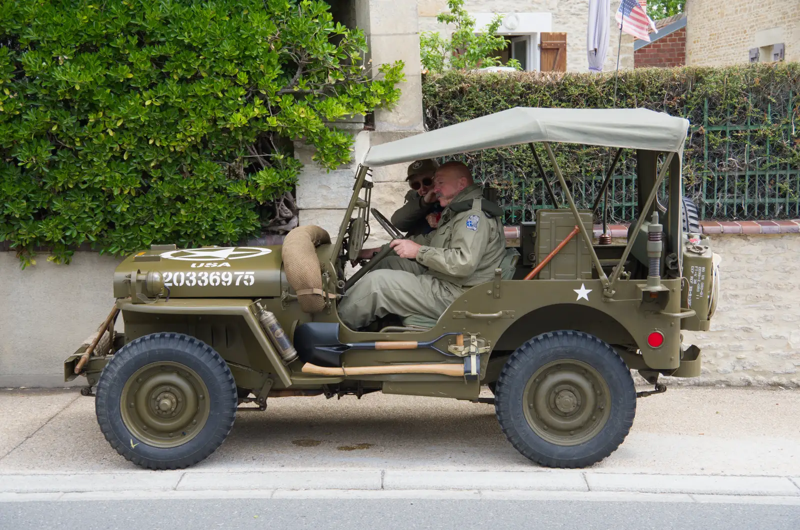 A Willys jeep gets ready to head off, from Pegasus Bridge, the British Memorial and Arromaches, Normandy - 2nd June 2026