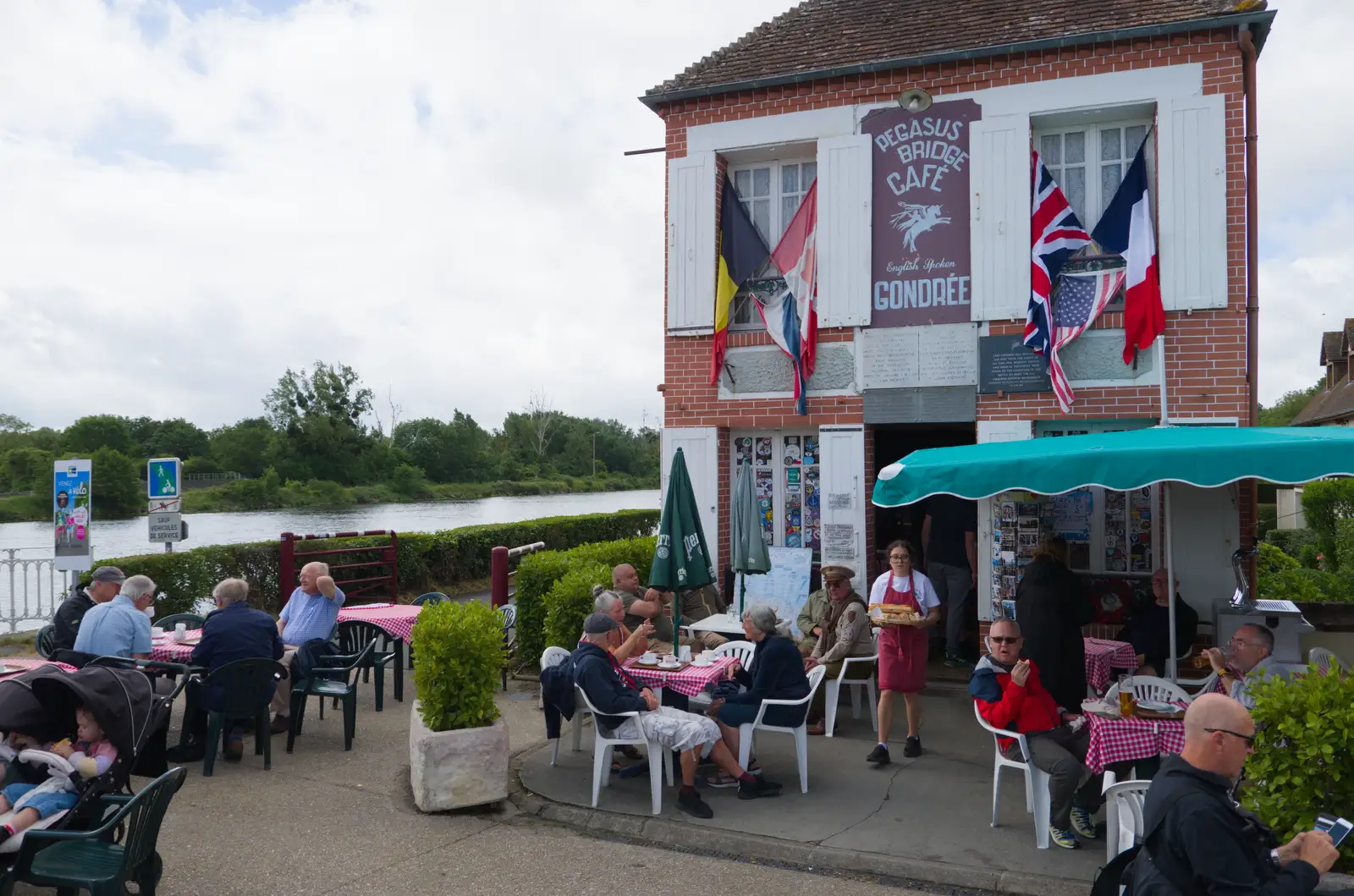 Gondrèe's Pegasus Bridge café, from Pegasus Bridge, the British Memorial and Arromaches, Normandy - 2nd June 2026