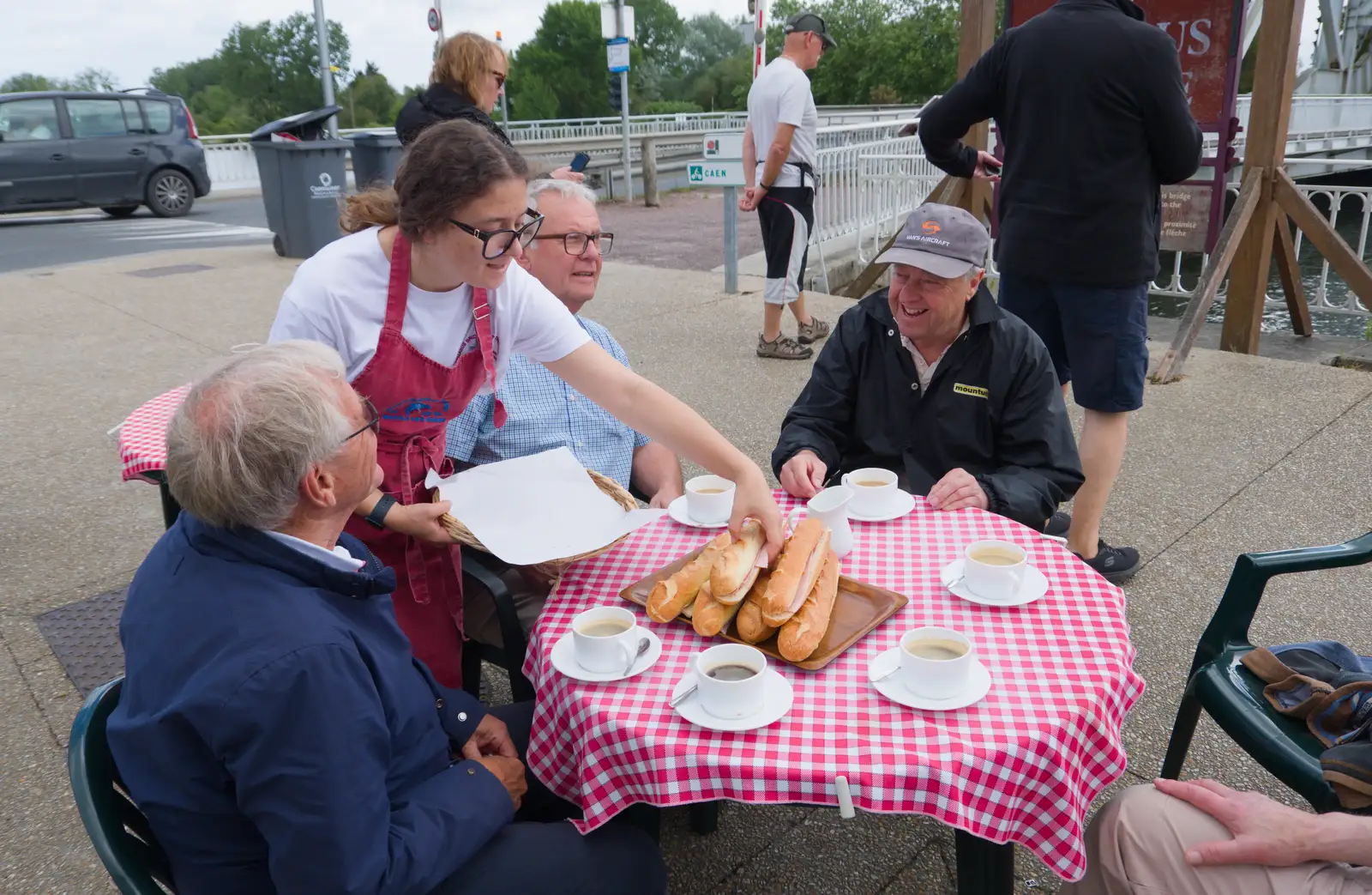 Ham and cheese baguettes are brought out, from Pegasus Bridge, the British Memorial and Arromaches, Normandy - 2nd June 2026