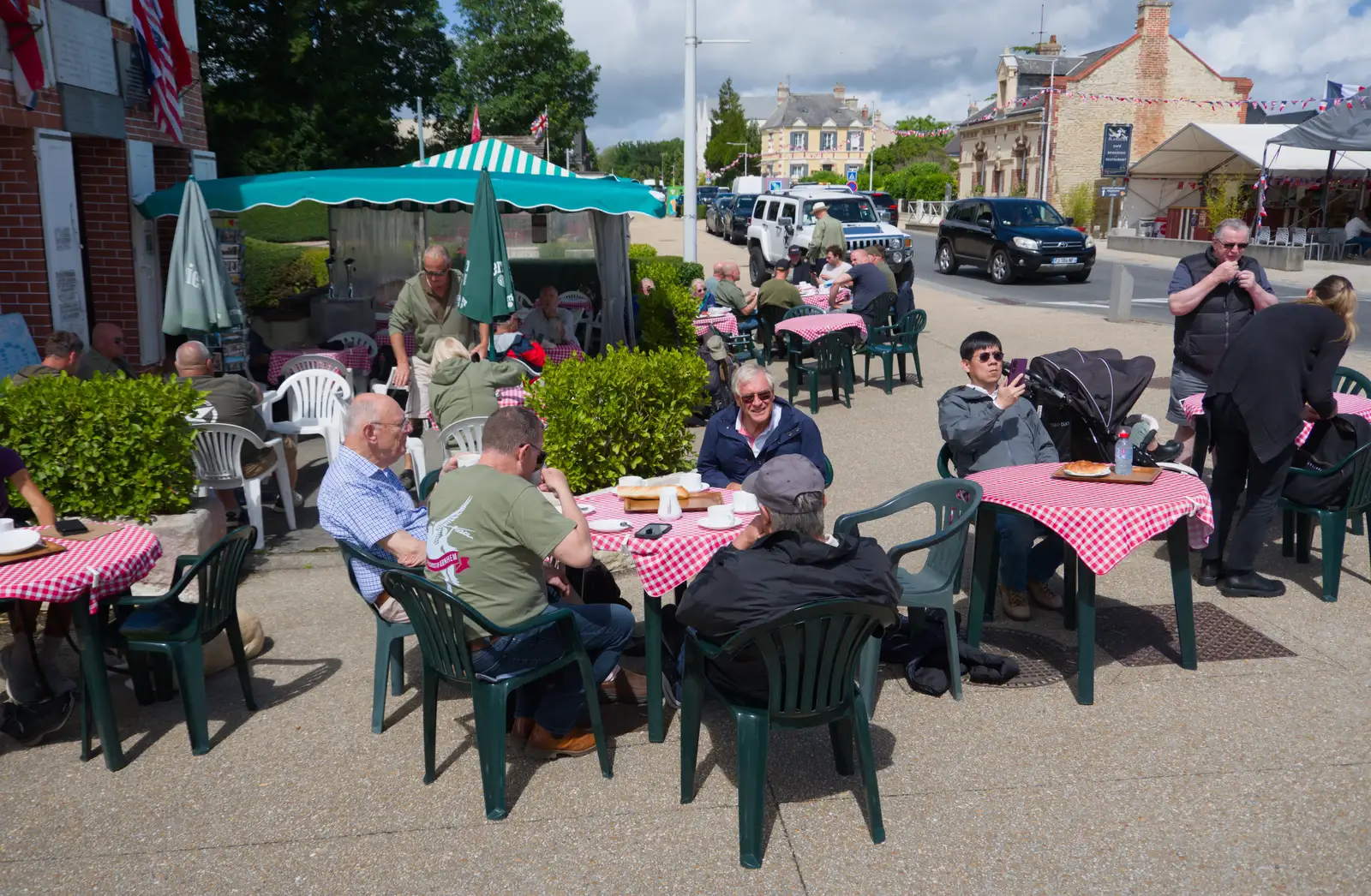 The gang in Bénouville, from Pegasus Bridge, the British Memorial and Arromaches, Normandy - 2nd June 2026