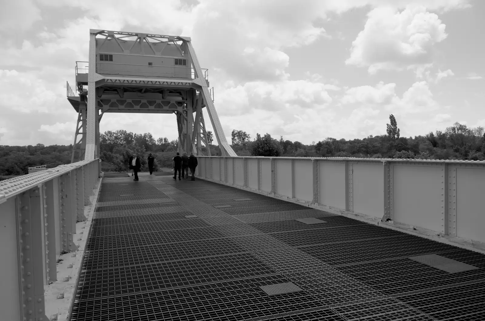 People on Pegasus Bridge, from Pegasus Bridge, the British Memorial and Arromaches, Normandy - 2nd June 2026