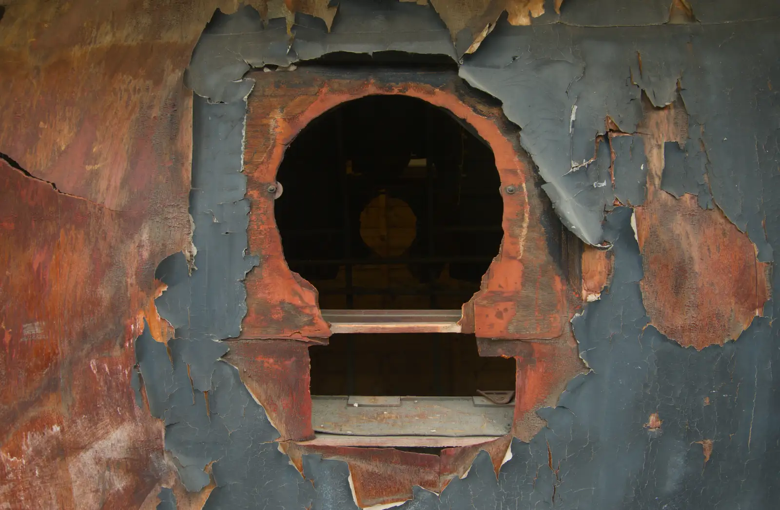 The peeling skin of an actual Horsa glider, from Pegasus Bridge, the British Memorial and Arromaches, Normandy - 2nd June 2026