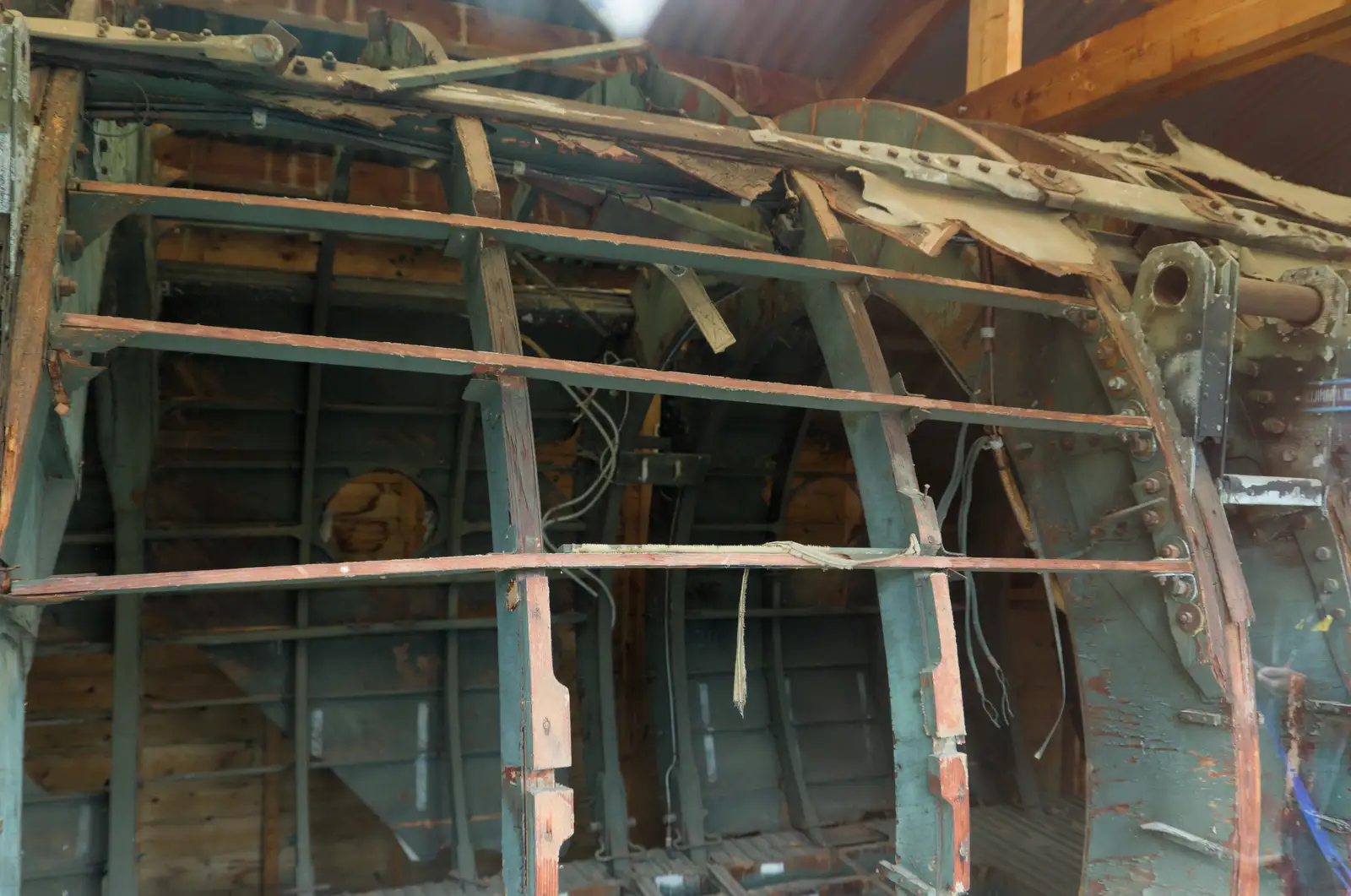 The frames and stringers of an original Horsa, from Pegasus Bridge, the British Memorial and Arromaches, Normandy - 2nd June 2026
