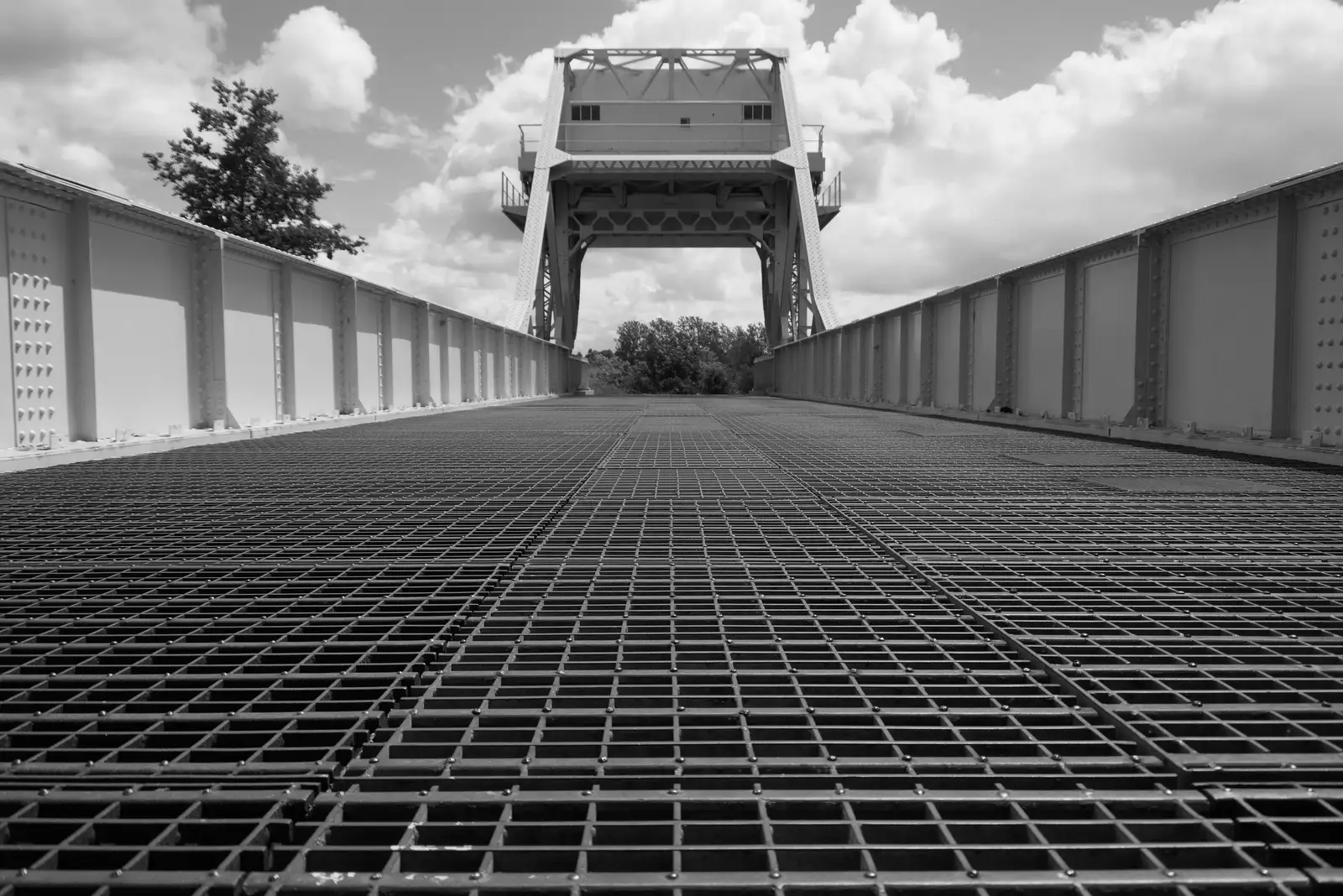 The lattice ironwork of Pegasus Bridge, from Pegasus Bridge, the British Memorial and Arromaches, Normandy - 2nd June 2026