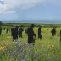 Silhouettes in a field of wild flowers, Pegasus Bridge, the British Memorial and Arromaches, Normandy - 2nd June 2026