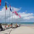 Flags on the beach at Arromanches-les-Bains, Pegasus Bridge, the British Memorial and Arromaches, Normandy - 2nd June 2026