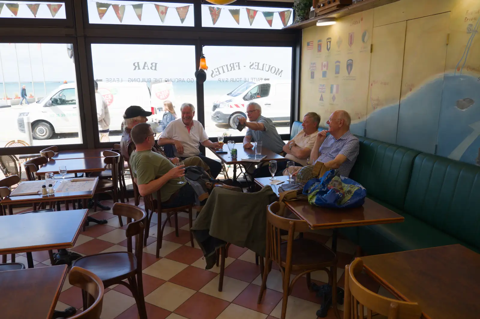 The gang in the Hôtel de Normandie, from Pegasus Bridge, the British Memorial and Arromaches, Normandy - 2nd June 2026