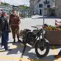 Clive gets a photo of the vintage motorobike, Pegasus Bridge, the British Memorial and Arromaches, Normandy - 2nd June 2026