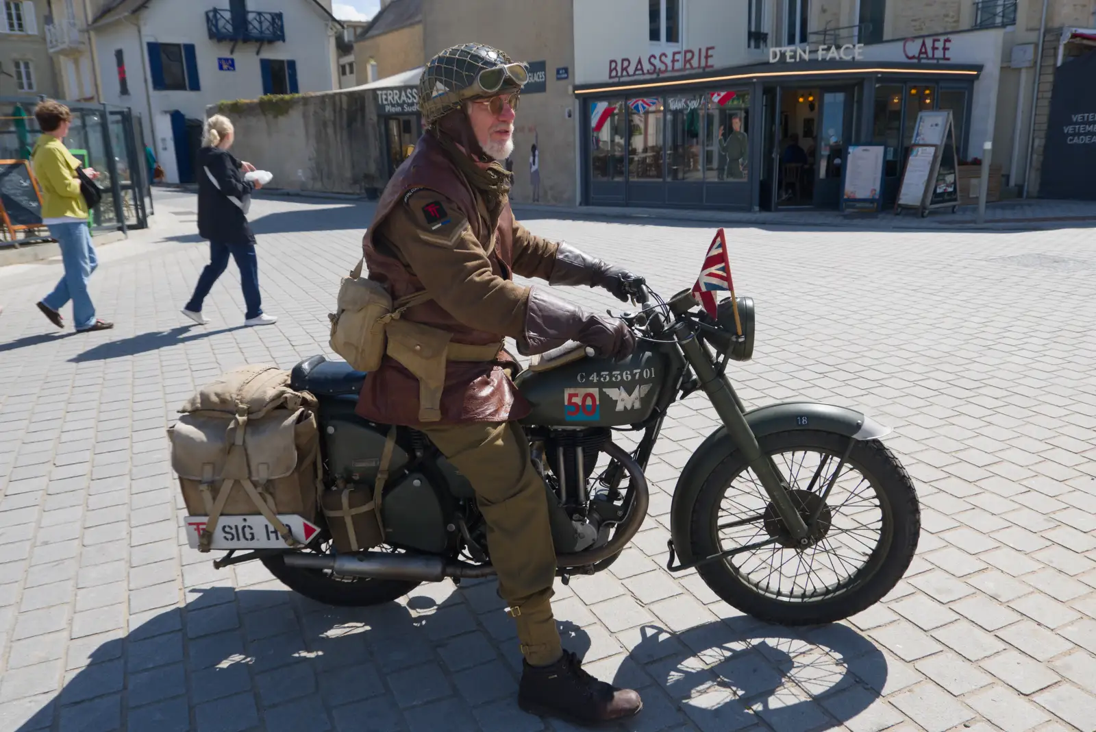 Clive's mate is ready to ride off, from Pegasus Bridge, the British Memorial and Arromaches, Normandy - 2nd June 2026