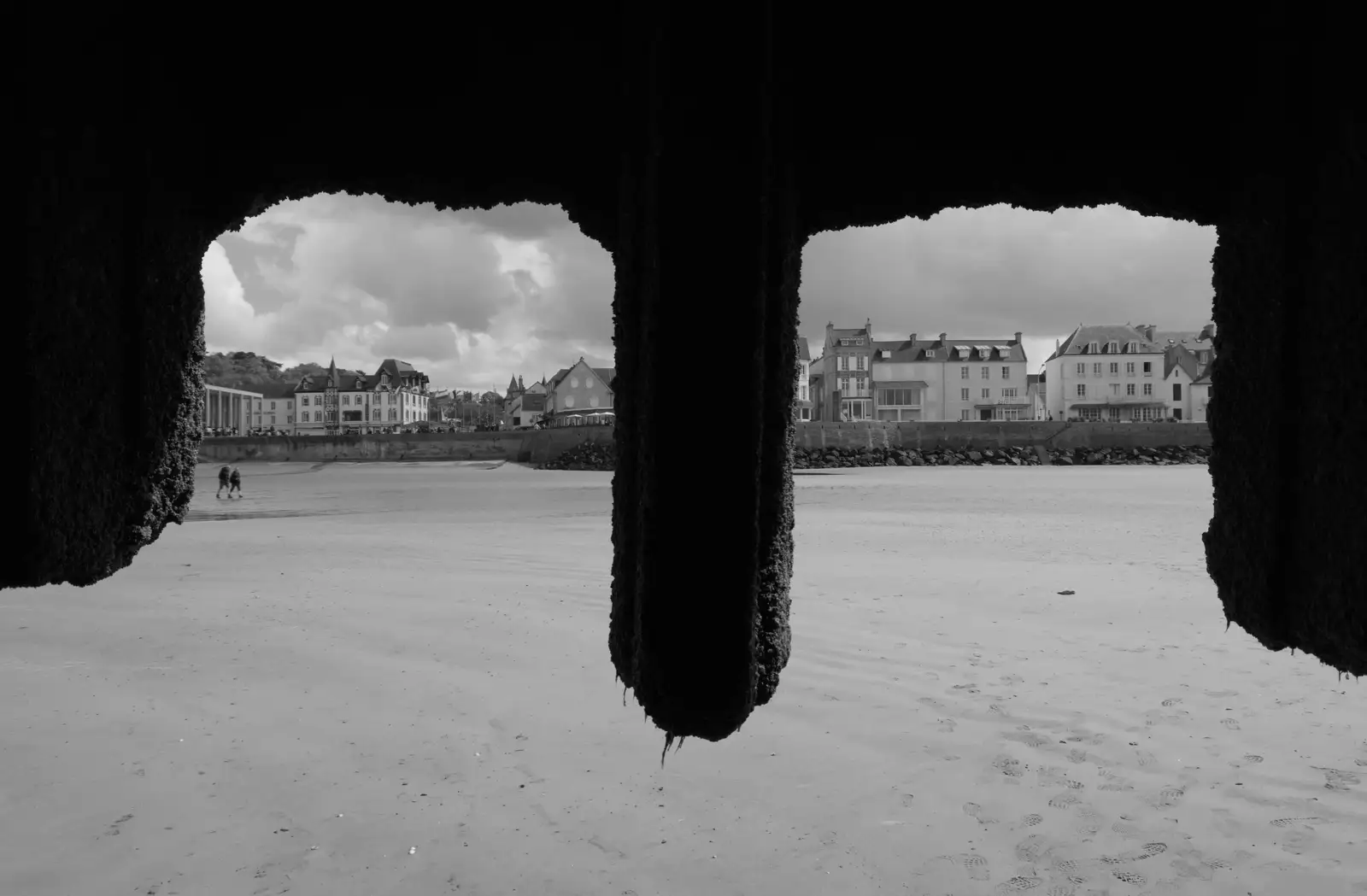 Arromanches through the concrete structure, from Pegasus Bridge, the British Memorial and Arromaches, Normandy - 2nd June 2026