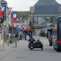 A motorbike and sidecar rides into town, Pegasus Bridge, the British Memorial and Arromaches, Normandy - 2nd June 2026
