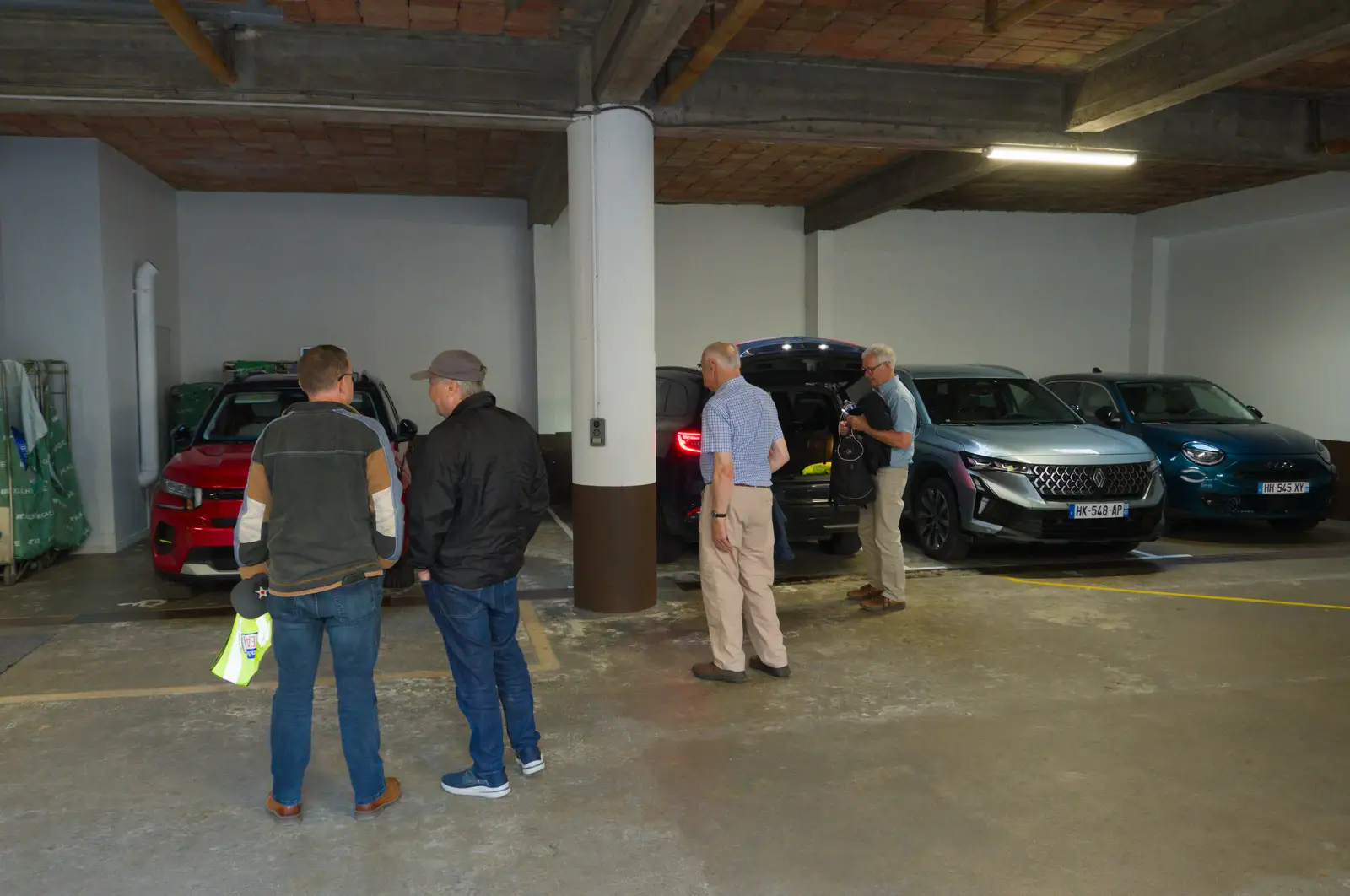 We're back at the hotel's basement car park, from Pegasus Bridge, the British Memorial and Arromaches, Normandy - 2nd June 2026