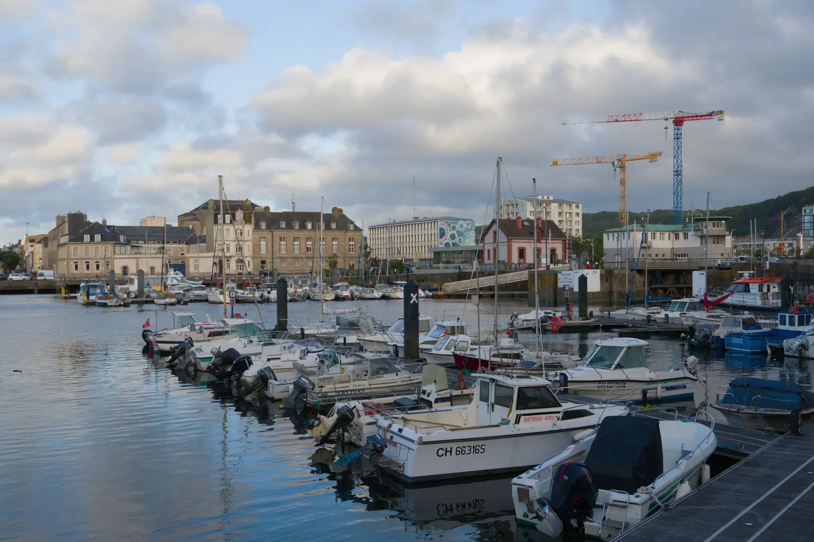 A view of the marina by Quai de Caligny, from Pegasus Bridge, the British Memorial and Arromaches, Normandy - 2nd June 2026