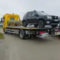 A car is hauled away for 'camping' in the car park, Sainte-Mère-Élgise and Saint-Côme-du-Mont, Normandy, France - 3rd June 2026