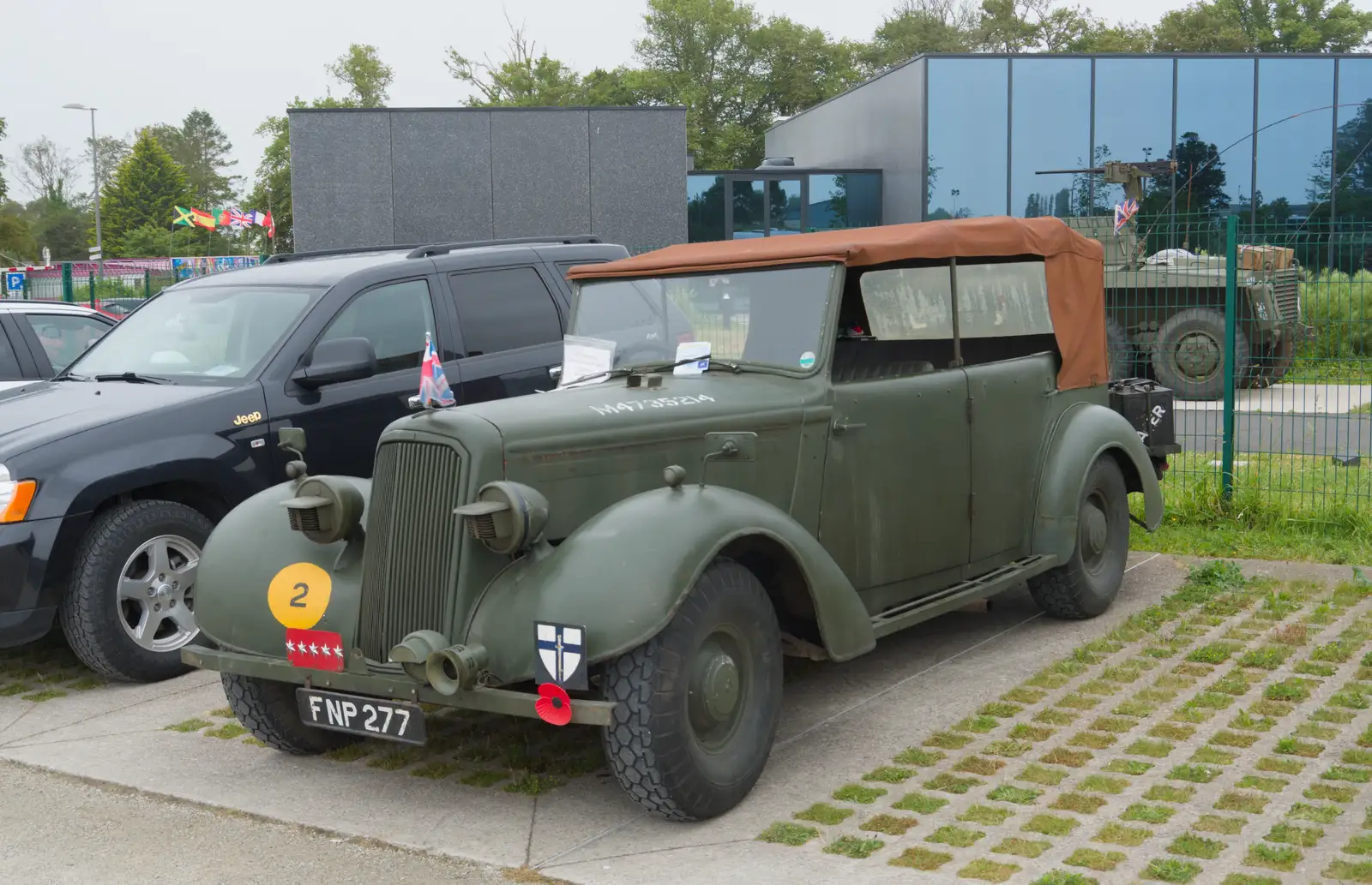 A 1930's-style staff car of some sort, from Sainte-Mère-Élgise and Saint-Côme-du-Mont, Normandy, France - 3rd June 2026