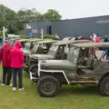 A line of Willys jeeps by the Airborne Museum, Sainte-Mère-Élgise and Saint-Côme-du-Mont, Normandy, France - 3rd June 2026