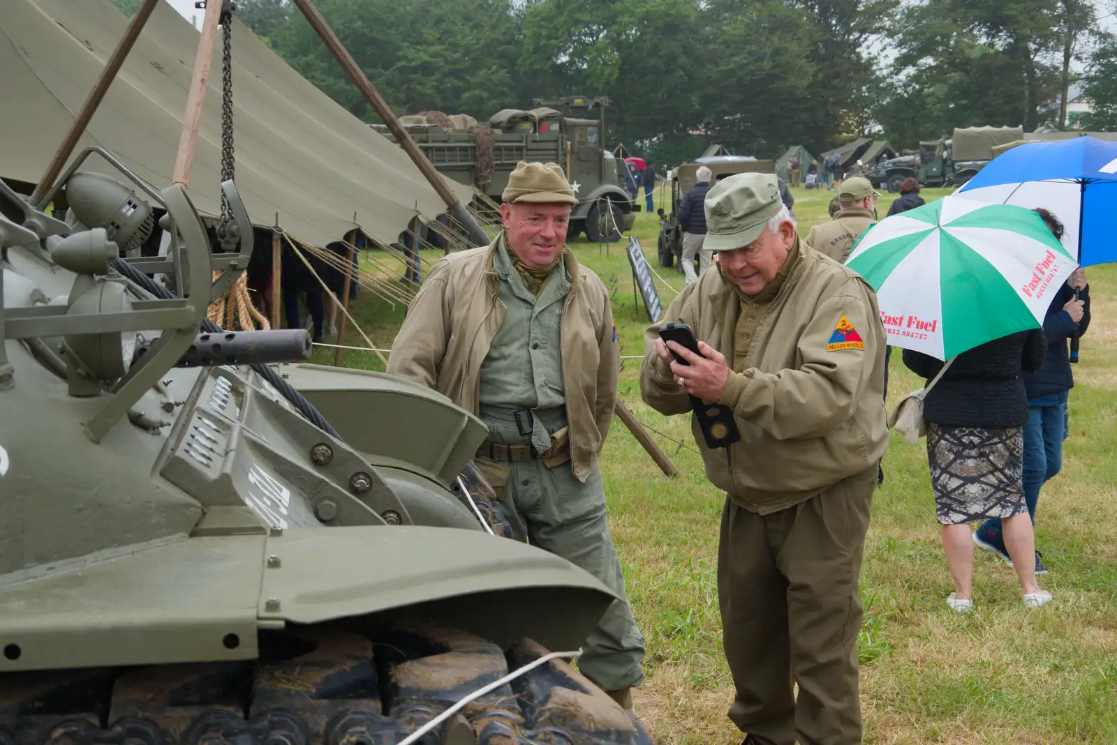 Some military vehicle owners, from Sainte-Mère-Élgise and Saint-Côme-du-Mont, Normandy, France - 3rd June 2026