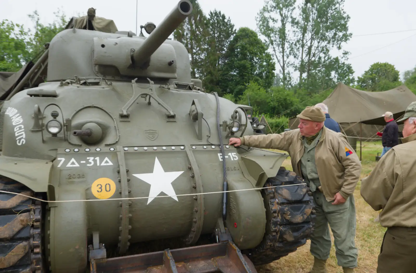 Somebody pokes their tank, from Sainte-Mère-Élgise and Saint-Côme-du-Mont, Normandy, France - 3rd June 2026