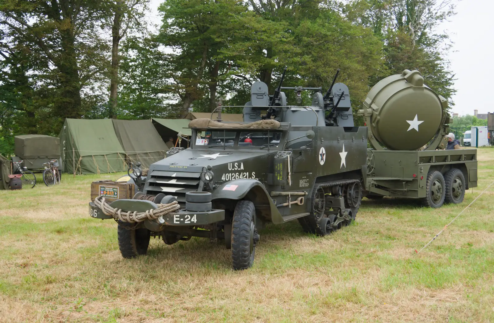 An unusually-coloured half-track, from Sainte-Mère-Élgise and Saint-Côme-du-Mont, Normandy, France - 3rd June 2026