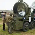 People mess around with a giant searchlight, Sainte-Mère-Élgise and Saint-Côme-du-Mont, Normandy, France - 3rd June 2026